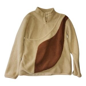 Riikyu Pet Sweater Size Medium Unisex Kangaroo Dog Cat Pouch Fleece Brown Tan